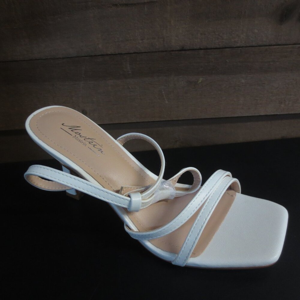 Mostrin Womens Sandals Strappy Heels - WHITE - EU 37